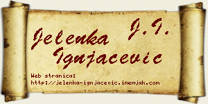 Jelenka Ignjačević vizit kartica